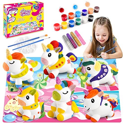 EUTOYZ Juguetes 3 4 5 6 7 8 9 10 Años, Unicornios para Niñas Regalo Niña 3-10 Años Figuras para Pintar Manualidades Juegos para Niños 3-10 Años Regalos Cumpleaños Regalo Navidad