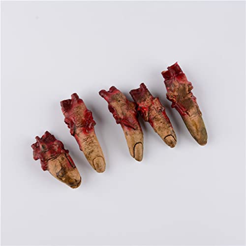 EXCEART 5 Piezas de Vampiro Fuera de La Fiesta Dedos de Zombi Rotos Lugar de Decoración de Dedos Sangre Aplastando El Cuerpo de La Mano Sangrienta de Halloween Casa Realista de Cosplay de