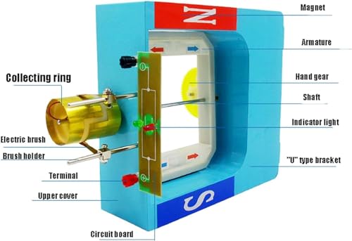 Experimento Científico DIY DC Modelo De Motor Eléctrico De CA Demostración del Modelo De Motor De Física Modelo De Generador De CA Y CC Modelo De Motor Explicador De Principios Instrumento