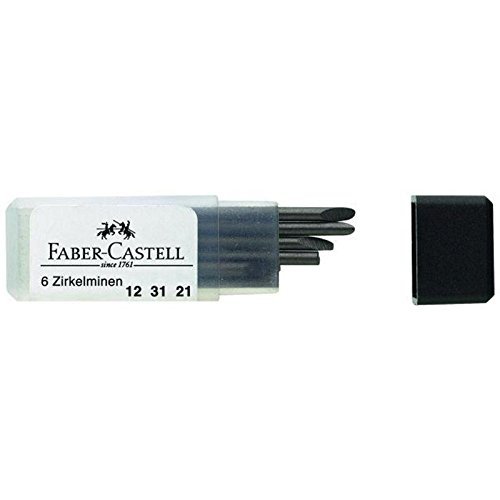 Faber-Castell 174472 GRIP 2001 Speial Edition "Fire Circle" – Compás, color plata mit 2x Extra Minen