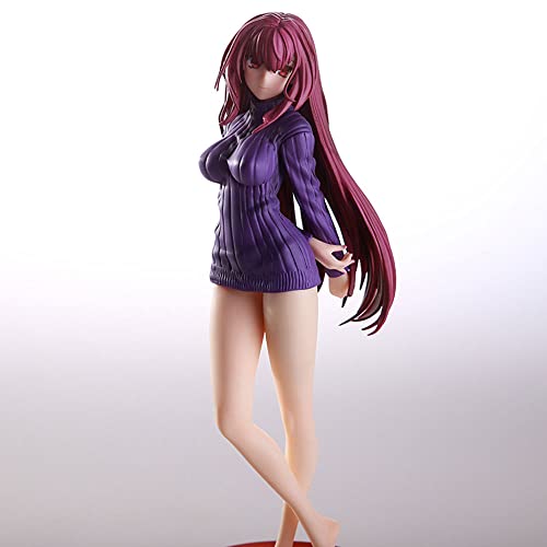 FABIIA Anime Figura 1/7 Modo de Desgaste de la Sala de Scathach [Serie de Destino] Buty Hot Girl con un Suéter Persona de Pierna Desnuda Cargas de Caricatura Modelo de Juguete en Caja 23Cm/9.06In/Púrp