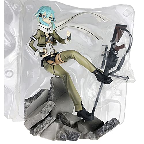 FABIIA Anime Sao Phantom Bullet Sinon Acción Figura 1/8 Sit Sit Sword Art Onlineo Pvc Pvc Modelo de Colección Pvc Estatú