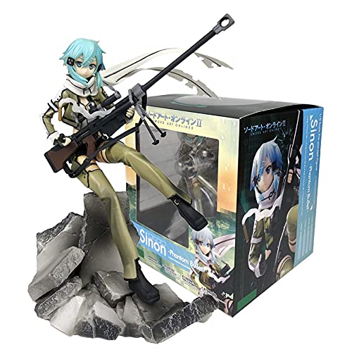 FABIIA Anime Sao Phantom Bullet Sinon Acción Figura 1/8 Sit Sit Sword Art Onlineo Pvc Pvc Modelo de Colección Pvc Estatú