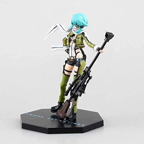 FABIIA Sword Art Onlineo Sinon Anime Figure 20Cm-Figurine Decoración Adornos Coleccionables Juguete Animaciones Modelo de Personaje.(Abcd