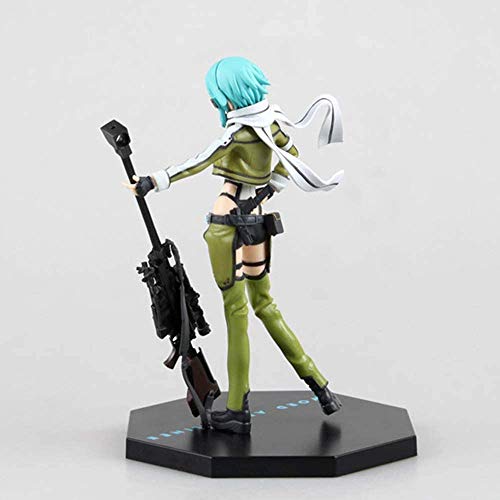 FABIIA Sword Art Onlineo Sinon Anime Figure 20Cm-Figurine Decoración Adornos Coleccionables Juguete Animaciones Modelo de Personaje.(Abcd