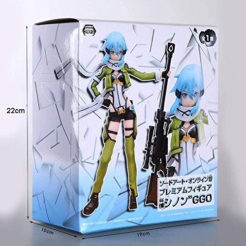 FABIIA Sword Art Onlineo Sinon Anime Figure 20Cm-Figurine Decoración Adornos Coleccionables Juguete Animaciones Modelo de Personaje.(Abcd