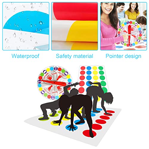 FANCYWUXI Twister Juego Twister Gigante Infantil Juegos Mesa Divertidos Juegos Habilidad Juegos De Suelo Gaming Familiar Divertidos Juegos Habilidad Adultos Niños A Partir De 6 Años para 2-4 Personas