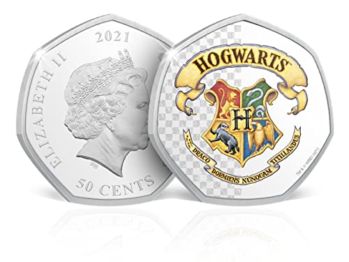 FANTASY CLUB Moneda Oficial Hogwarts Crest, Harry Potter - presentada y numerada en su Blister. Edición Limitada