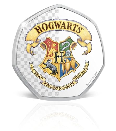 FANTASY CLUB Moneda Oficial Hogwarts Crest, Harry Potter - presentada y numerada en su Blister. Edición Limitada