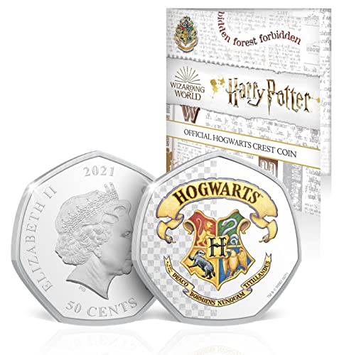 FANTASY CLUB Moneda Oficial Hogwarts Crest, Harry Potter - presentada y numerada en su Blister. Edición Limitada