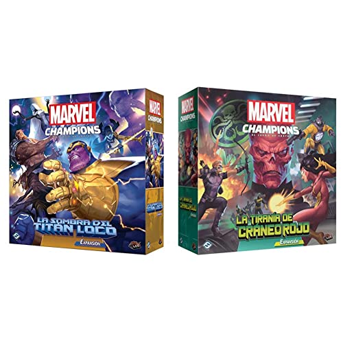 Fantasy Flight Games Marvel Champions - La Sombra del titán Loco - Juego de Cartas en Español & Marvel Champions - La Tiranía de Cráneo Rojo - Juego de Cartas en Español