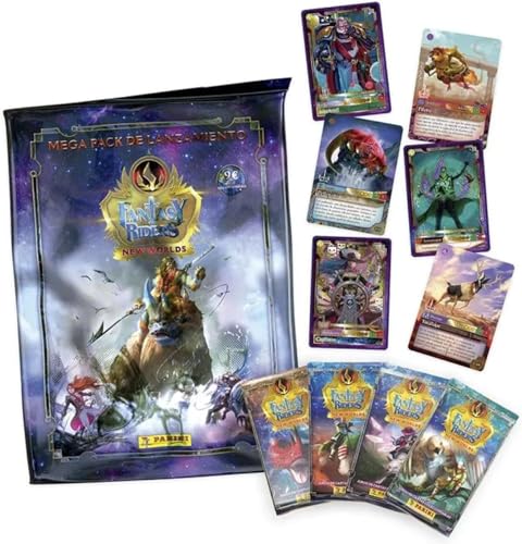 Fantasy Riders New Worlds 2023 - Megapack de Lanzamiento con 4 Sobres,Super Archivador y Guía Oficial de Juego (+ Pocket)