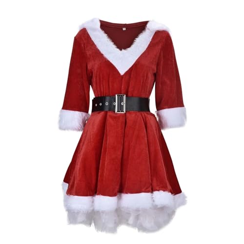 FASLOLSDP Vestido de noche de Navidad liso para mujer, disfraz de espectáculo de escenario medieval para mujer, casco de guerra medieval (rojo, XL)