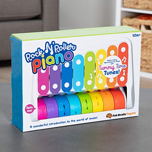 Fat Brain Toys Rock 'N Roller Piano - Campanas musicales para bebés y niños pequeños