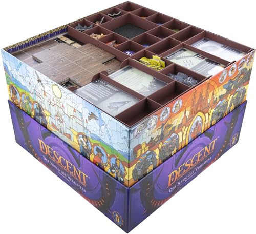 Feldherr Espuma Set + Organizer Insertos compatibles con Descent: Legends of The Dark - The Betrayer's War - Caja del Juego de Mesa