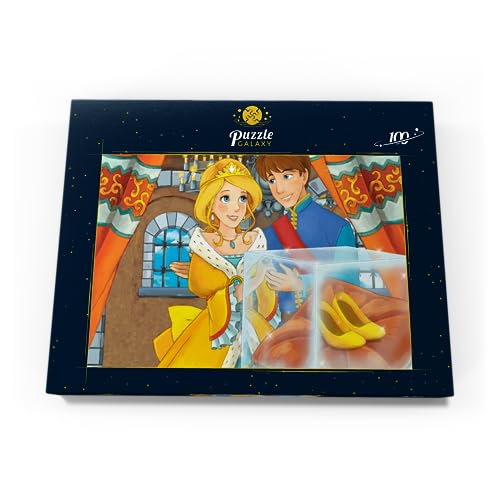 Feliz Pareja Real En El Castillo - Ilustración para Niños - Premium 100 Piezas Puzzles - Colección Especial MyPuzzle de Puzzle Galaxy