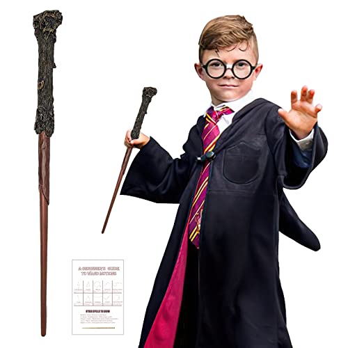 FemKey Varita Mágica de Lujo, Varita Mágica de Harry con Caja de Ollivander, Accesorios para Disfraces, para Brujas y Magos-Wand (Potter)