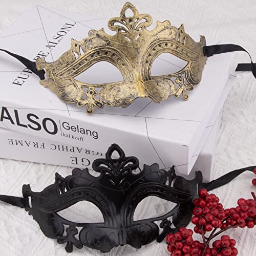 FEQO 32 Piezas Máscaras Venecianas Mascarada Máscara Vintage Mascarada Antique Mascaras Media Cara Máscara Hombres Mujeres para Carnaval Halloween Disfraz