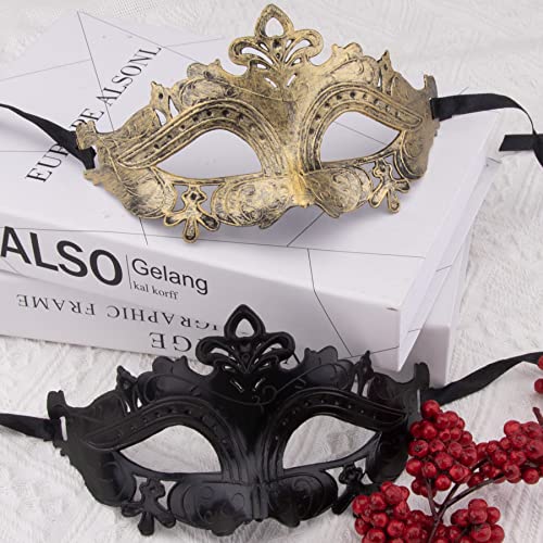 FEQO 48 Piezas Máscara Mascarada Venecianas Hombres Mujeres Máscara Vintage Mascarada Antique Mascaras Media Cara Máscara para Carnaval Halloween Disfraz