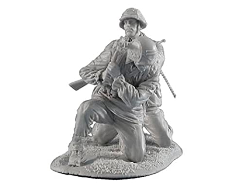 Figura de Resina de Combate de Soldado alemán de la Segunda Guerra Mundial 1/35/Kit de Miniatura de Soldado sin Montar y sin pintar/HC-591 Goodmoel