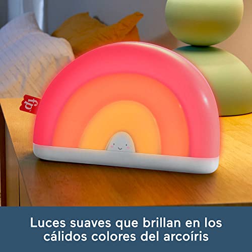 Fisher-Price Arcoíris calmante Juguete con luces cálidas y sonidos relajantes, ayuda para conciliar el sueño, regalo para bebé recién nacido (Mattel HGB91)