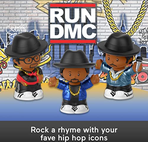 Fisher-Price Little People Collector Run DMC, juego de 3 figuras diseñadas como el icónico grupo Hip Hop para fanáticos de edades 1 a 101 [exclusivo de Amazon]