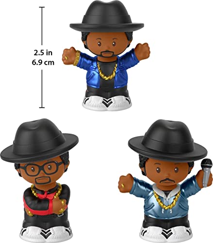 Fisher-Price Little People Collector Run DMC, juego de 3 figuras diseñadas como el icónico grupo Hip Hop para fanáticos de edades 1 a 101 [exclusivo de Amazon]