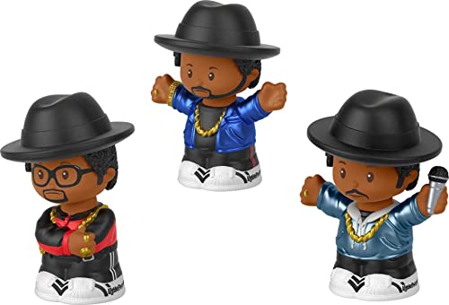 Fisher-Price Little People Collector Run DMC, juego de 3 figuras diseñadas como el icónico grupo Hip Hop para fanáticos de edades 1 a 101 [exclusivo de Amazon]