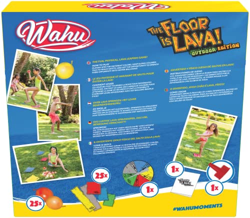 Floor is Lava Outdoor Edition, Juego para Exteriores, Juego de interacción Entre niños y Adultos, estimula la Actividad física, a Partir de Cinco años