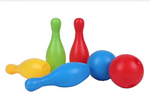 FLORMOON Juegos de Bolos 10 unids Juego de Bolos de Interior para Exteriores Funny Plastics Juguetes educativos Juegos Deportivos Familiares para Edades 2 3 4 5 6 años Niños pequeños Niños Chicas