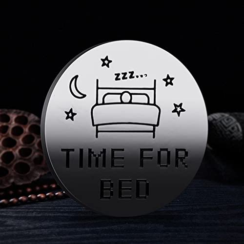 Flyhug Moneda de decisión del Juego - Moneda de Doble Cara 1 Juego más o IR a Dormir - Regalo Divertido de Destiny Flip Coin para Jugadores, niños, niñas, Hombres y Mujeres