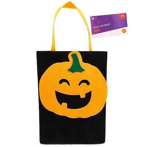 Folat B.V.- Folat Bolsa de Truco o Trato BoOo-27x20x10 cm-Decoración de Halloween: Calabaza, Fantasma, araña, Bruja, Multicolor (23874)