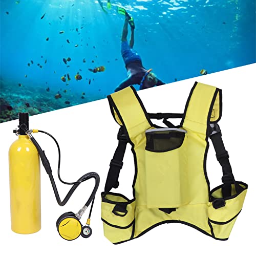 FOLOSAFENAR Cilindro de Oxígeno para Buceo, Válvula de 360 ​​Grados Resistente a la Corrosión, Tanque de Buceo Pequeño Portátil para Exploración Submarina