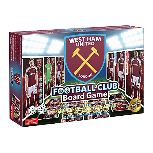 Football Billionaire - Juego de mesa oficial del West Ham Football Club, juegos de mesa familiares para niños y adultos, a partir de 6 años, un juego de mesa de estrategia comercial y familiar para