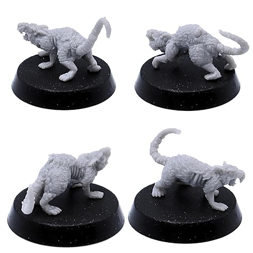 Forged Terrain Fantasy Ratmen Giant Pox Rats Bundle Set, juegos de mesa Ratfolk Figuras para Fantasy Wargaming