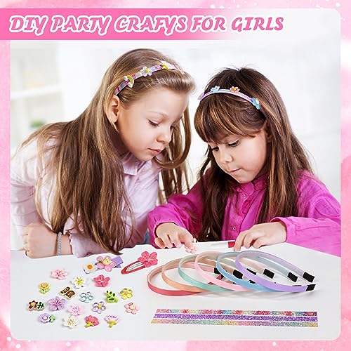 FORMIZON DIY Diadema para Niñas, Set de Accesorios para el Pelo, Accesorios para el Pelo Manualidades para Niñas, Cintas para el Pelo Caseras, Juegos Creativos de Manualidades Regalos para Niñas