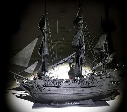 For:Modelo De Barco para: Nuevo Kit de Modelo de Madera de Barco Pirata Black Pearl de 80 cm de Largo con Instrucciones en inglés Los Mejores Regalos para Amigos Y Familiares.