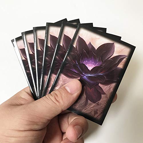 Four leaves Fundas para cartas – 60 unidades por juego, Black Lotus, Matt Scrub, reverso colorido, MTG, protección para cartas TCG CCG OCG MTG (negro)