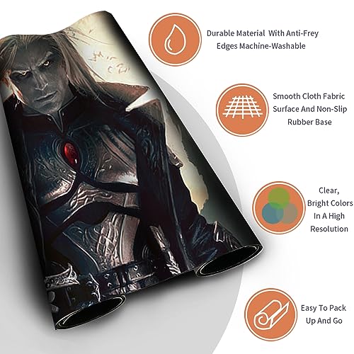 Four leaves Sorin, Lord of Innistrad,DE - MTG juego esteras+bolsa impermeable gratuita,MTG Playmate Table Mat, MTG Mouse Pad ,Dustproof and Waterproof for Supporting MTG Combat