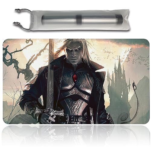 Four leaves Sorin, Lord of Innistrad,DE - MTG juego esteras+bolsa impermeable gratuita,MTG Playmate Table Mat, MTG Mouse Pad ,Dustproof and Waterproof for Supporting MTG Combat