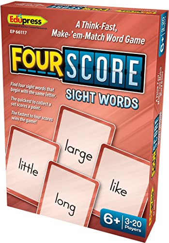 Four Score: juego de cartas de palabras de vista