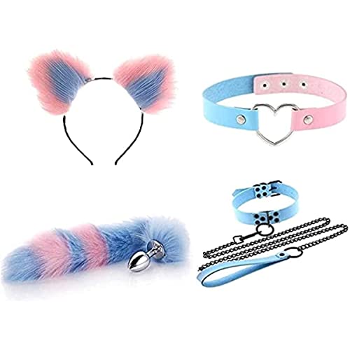 Fox Ears Tails Metal Heart Set de 4, Divertidos Juguetes para Jugar