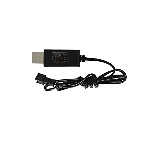 FQDFAYEE Accesorios de Control Remoto. SM Enchufe USB Cable de Carga for FY001 FY002 FY003 FY004 RC Línea de Cargador de Piezas de Repuesto de Coche (Color : Black Noir)