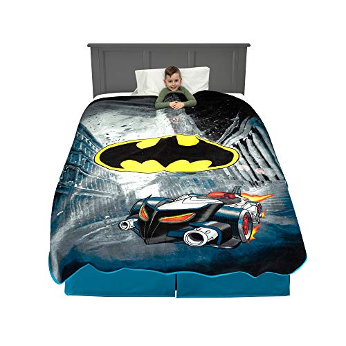 Franco Manta de Ropa de Cama para niños, tamaño Individual/matrimonial de 62 x 90 Pulgadas, Batman