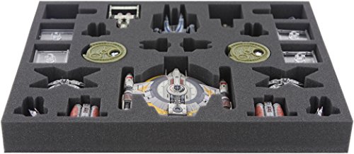 FSJZZ040BO Bandeja de Espuma de 40 mm de tamaño Completo es Compatible con Star Wars X-Wing Shadow Caster, StarViper, M3-A Interceptor, IG-2000, Z-95, Kihraxz Fighter, Y-Wing y Otros.