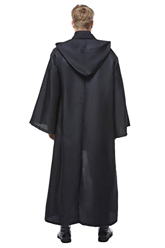 Fuman Kenobi Jedi Knight Anakin Skywalker Cosplay Traje Jedi Disfraces para adultos Hombres Disfraz de Halloween (Jedi Black, L)