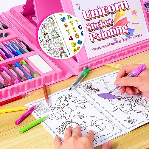 Funblitz Maletin Pinturas para Niños, Regalo Niña 3 4 5 6 7 8 9 10 años Regalos Cumpleaños Niños Colegio Lapices Colores Juguetes Niña 3-10 años Colores para Pintar Detalles Cumpleaños Niños