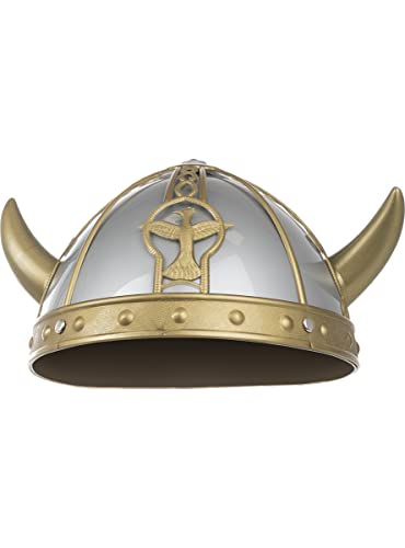 Funidelia | Casco de vikingo luchador para hombre y mujer Nórdico, Valkiria, Bárbaro, Vikings - Accesorios para adultos, accesorio para disfraz - Dorado