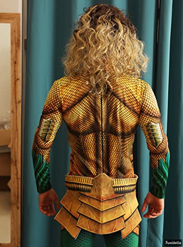 Funidelia | Disfraz de Aquaman para hombre Superhéroes, DC Comics, Liga de la Justicia - Disfraz para adultos y divertidos accesorios para Fiestas, Carnaval y Halloween - Talla XL