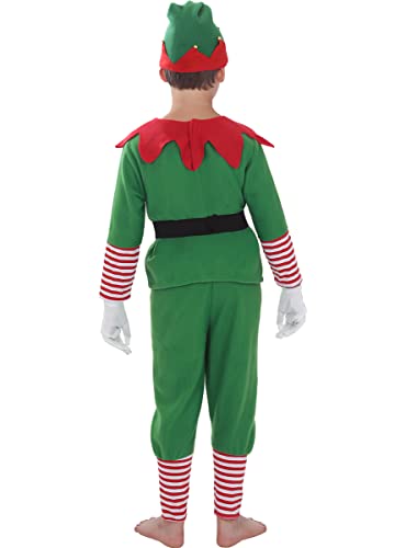 Funidelia | Disfraz de elfo navideño para niño Elfo navideño, Navidad, Duende navideño - Disfraces para niños, accesorios para Fiestas, Carnaval y Halloween - Talla 3-4 años - Verde